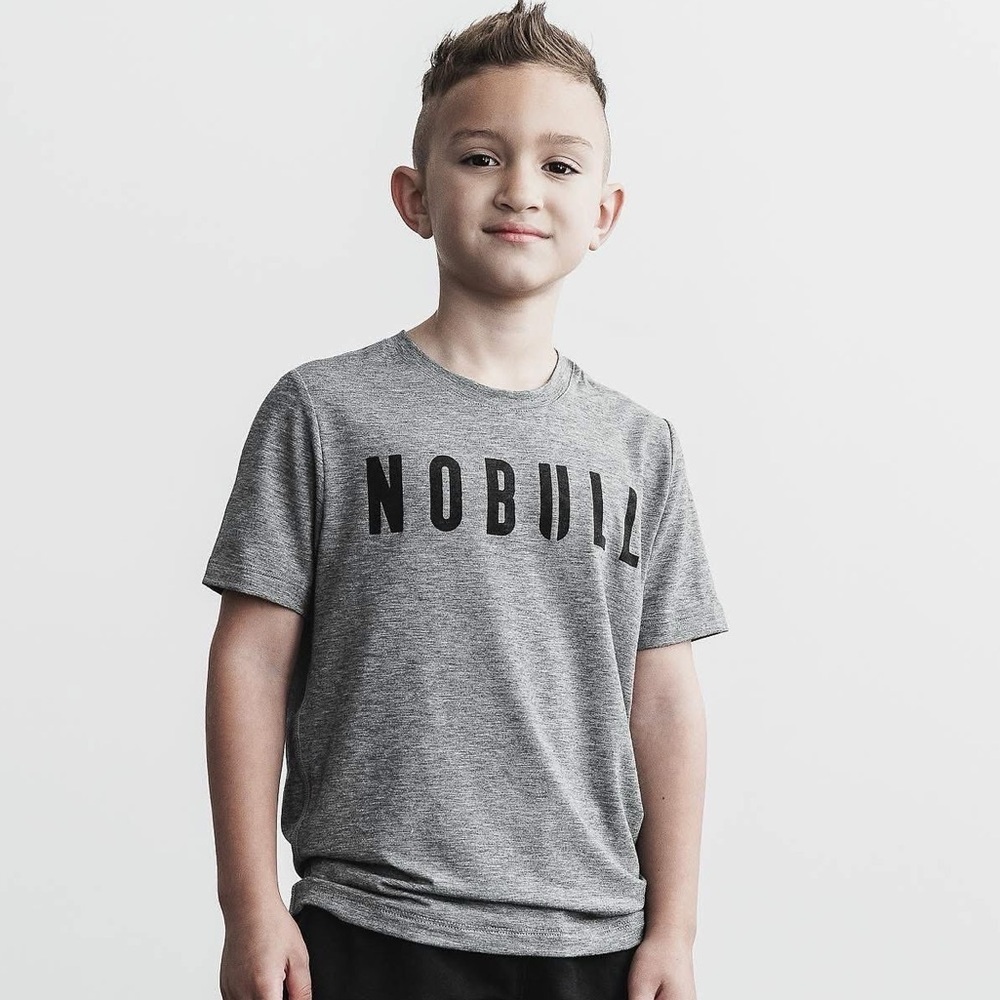 NWT NOBULL Kid’s Tee - Medium - Heather Gray